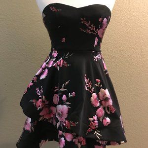 B.Darlin Junior Strapless Floral Dress